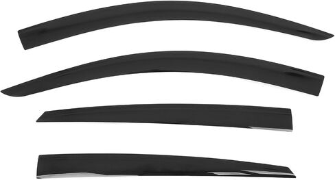 IKON MOTORSPORTS Tape on Low Profile Window Visors, Compatible with 2021-2024 Ford Mustang Mach-E, Acrylic Smoke/Tinted Rain Guards, Side Window Wind Deflectors 4PCS in Saudi Arabia