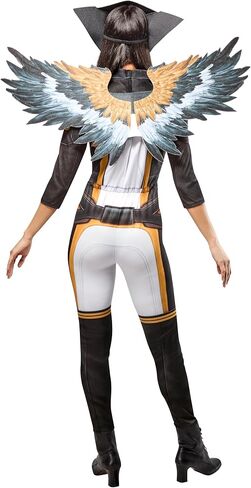 Rubies Womens Hawk Girl Superman Movie Costume Jumpsuit With Attached Shoe Covers Jacket and Headpiece in Saudi Arabia