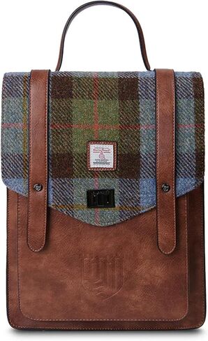 Islander® The Carloway Laptop Backpack with HARRIS TWEED, Chestnut Herringbone in Kuwait