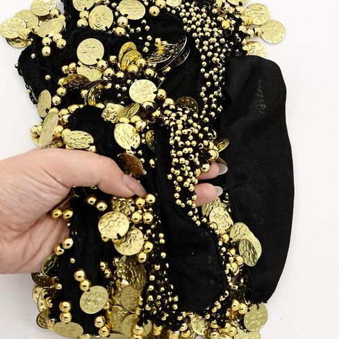 وشاح الورك الرقص في البطن ، ملابس راقصة بطن مع 320pcs العملات المعدنية - لرقص البطن ، اليوغا ، والتدريب على الرقص in Kuwait
