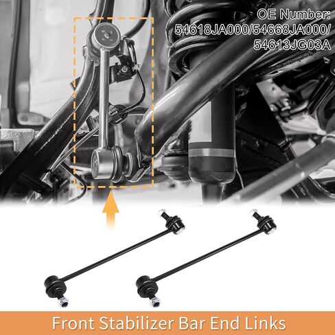 X AUTOHAUX 1 Set Front Sway Bar Links Stabilizer Link Kit with Bushing for Nissan Rogue 2008-2013 Suspension Kit No.54618JA000/54668JA000/54613JG03A in Saudi Arabia