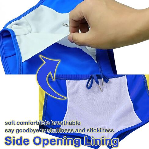 Men's Swim Trunks Low Rise Bulge Pouch Boxer Briefs Sexy Bathing Suit Swimwear Square Leg Swimsuit in Kuwait