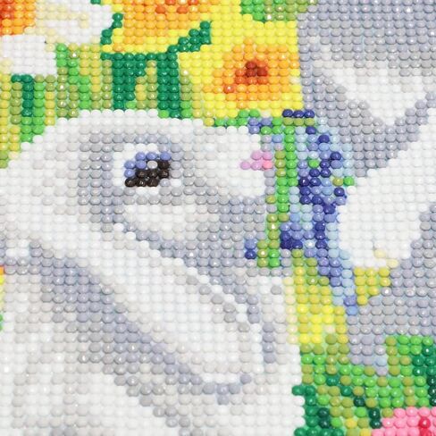 مجموعات الفن الماسي لأرنب عيد الفصح من NAIMOER للبالغين - مجموعات فنية ماسية للزهور المثقوبة بالكامل، مجموعات فنية ماسية 5D الماسية لزهور التوليب الماسية لتزيين جدران المنزل 30 × 40 سم in Kuwait