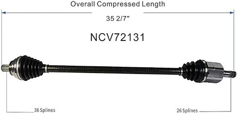 GSP NCV72131 CV Axle Shaft Assembly - Right Front (Passenger Side) in Saudi Arabia