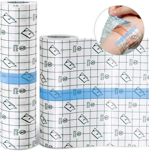 Nuanchu 50 Pcs Transparent Film Dressing Waterproof Wound Bandage Adhesive Patches Aftercare Waterproof Bandages Post Surgical, Second Skin Cover up, Wound Seal, Swimming(3.9 x 5.4 Inch) in Saudi Arabia