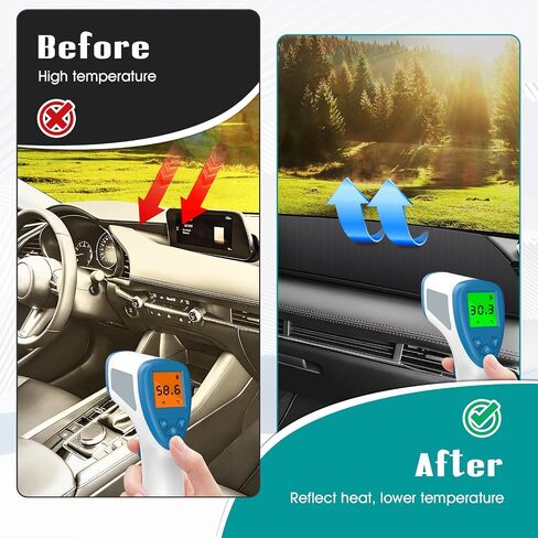 FIILINES Dash Cover for Toyota 4Runner 2003-2009, Dashboard Mat Accessories Dash Cover Sunshade Nonslip Mesh Protector No Glare Black in Saudi Arabia