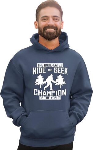 Go All Out Undefeated Hide And Seek World Champion Funny Bigfoot Mens Women Sweatshirt Hoodie in Saudi Arabia