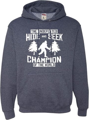 Go All Out Undefeated Hide And Seek World Champion Funny Bigfoot Mens Women Sweatshirt Hoodie in Saudi Arabia