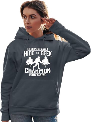 Go All Out Undefeated Hide And Seek World Champion Funny Bigfoot Mens Women Sweatshirt Hoodie in Saudi Arabia