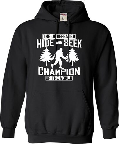 Go All Out Undefeated Hide And Seek World Champion Funny Bigfoot Mens Women Sweatshirt Hoodie in Saudi Arabia