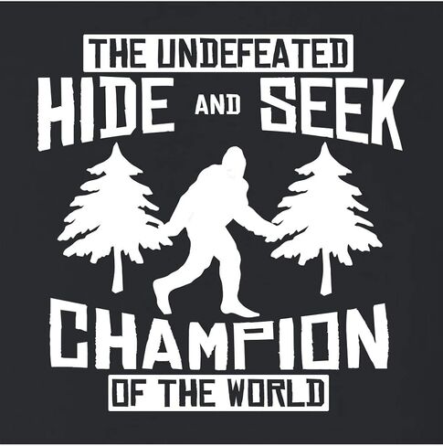 Go All Out Undefeated Hide And Seek World Champion Funny Bigfoot Mens Women Sweatshirt Hoodie in Saudi Arabia