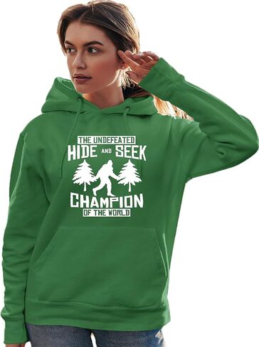 Go All Out Undefeated Hide And Seek World Champion Funny Bigfoot Mens Women Sweatshirt Hoodie in Saudi Arabia