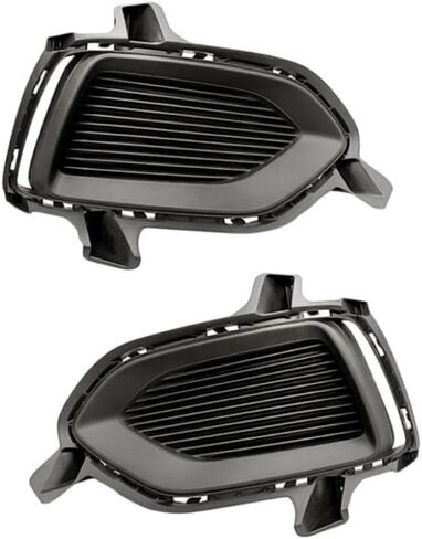 DAT Auto Parts Parts Driver اليسار والركاب الأيمن مجموعة ضباب الضباب غلاف ثقب الغطاء المصد ، استبدال مصبحة الإدراج لعام 2018-2022 Hyundai Accent Sedan & Hatchback Black Blastic Hy1038131 HY1039131 in Saudi Arabia