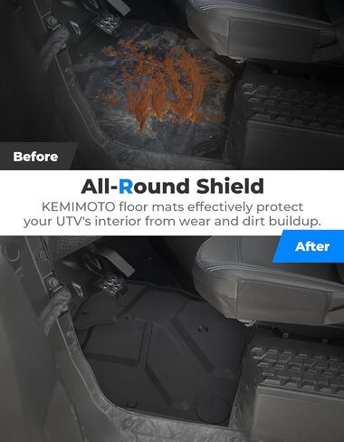 KEMIMOTO TPE Floor Mats Compatible with Polaris Xpedition XP/ADV/XP 5/ADV 5 2024+ Front Interior Anti-Slip Foot Mat - Easy to Clean, 2 PCS Accessories in Saudi Arabia
