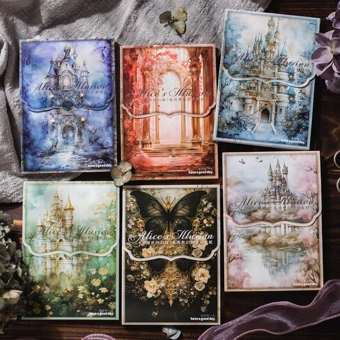 Alideco 180pcs Vintage Scrapbook PaperThe Garden and the Maiden Scrapbooking Paper for Journaling Supplies, Decorative Craft Paper for Junk Journals(huayuanyushaonv) in Saudi Arabia