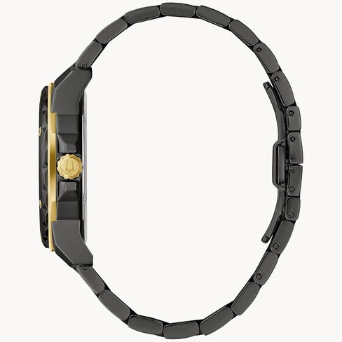 Bulova Marine Star Diamond Accent and Black Ion-Plated Bracelet Watch | 44mm | 98D176 in Saudi Arabia