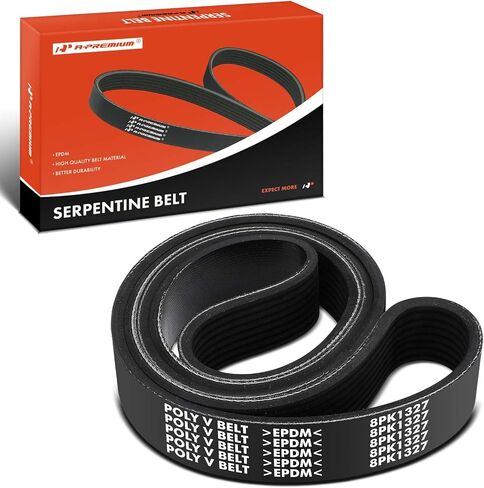 A-Premium Engine Serpentine Drive Belt Compatible with Jaguar S-Type SType 2003-2008, Super V8 2005-2008, XJR 2004-2007, XKR 2003-2007, V8 4.2L, Gas, Location - Supercharger in Saudi Arabia