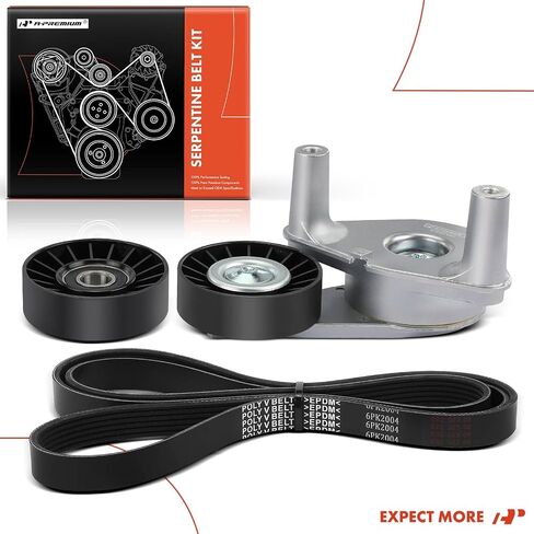 A-Premium Engine Serpentine Belt Drive Kit Compatible with Hyundai Sonata 1999-2000 2002-2005, Santa Fe 2001-2006, Tucson 2005-2009, Tiburon 2003-2008 - 2.5L 2.7L in Saudi Arabia