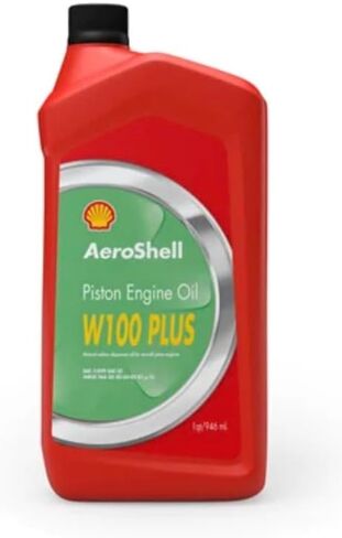 AeroShell W100 Plus Aviation Oil – 15 Quart Value Pack | SAE J-1899 Approved, Premium Single-Grade Ashless Dispersant Oil with Advanced Anti-Wear Additives for Aircraft Piston Engines in Kuwait
