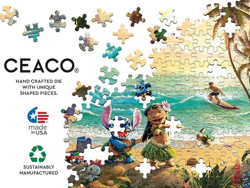 Ceaco - الذكرى السنوية المائة لتأسيس ديزني - مجموعة الغرز - أحجية الصور المقطوعة المكونة من 300 قطعة كبيرة الحجم in Saudi Arabia