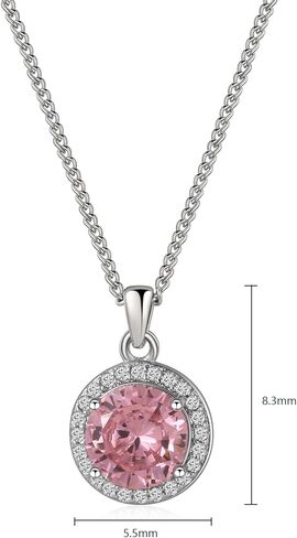 حزمة المجوهرات ، مجموعة المجوهرات ، قلادة قلادة وأقراط مسمار ، النحاس ، 18 كيلو بلاتين مطلي ، جولة الزركونيوم الوردي in Kuwait