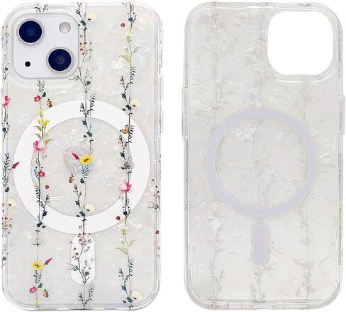 الحالة المغناطيسية لـ iPhone 13 Mini 5.4 بوصة متوافقة مع Magsafe شحن TPU الناعم الصدمات النحيف Slim Frackproof Presctive Cover (Nebula Galaxy Cat) in Kuwait