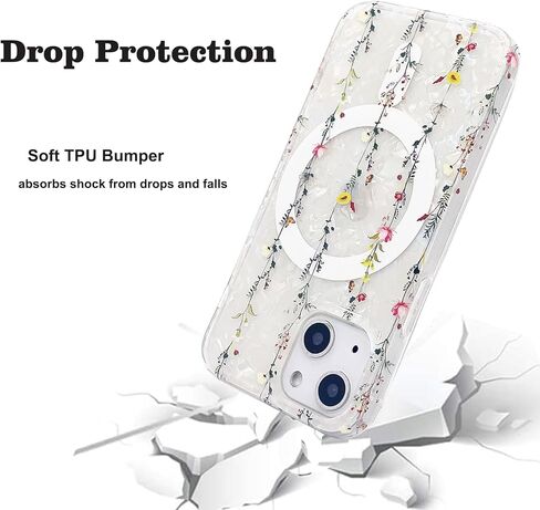 الحالة المغناطيسية لـ iPhone 13 Mini 5.4 بوصة متوافقة مع Magsafe شحن TPU الناعم الصدمات النحيف Slim Frackproof Presctive Cover (Nebula Galaxy Cat) in Kuwait