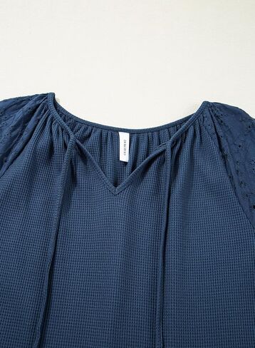 Dokotoo Women Blouses Dary Casual V الرقبة 3/4 طول الأكمام من قمم النساء السقوط 2025 in Kuwait