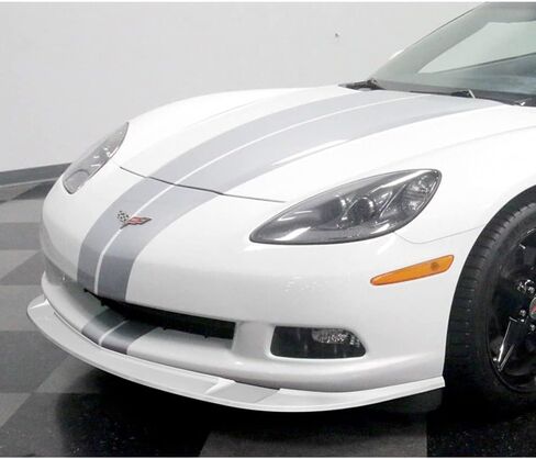 Q1-Tech ، ملاءمة الشفاه الأمامية المصد للوصول إلى طرازات قاعدة Chevy Corvette C6 2005-2013 فقط ، طقم جسم ذقن الهواء الأمامي ، على طراز ZR1 (أسود مطلي) in Saudi Arabia