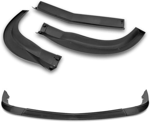 Q1-TECH, Front Bumper Lip fit for Compatible with 2005-2013 Chevy Corvette C6 Base Models Only, Front Bumper Lip Spoiler Air Chin Body Kit Splitter ABS, ZR1-Style (Painted Black) in Kuwait