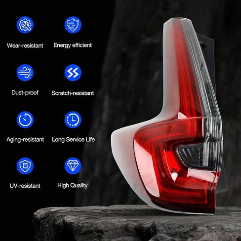 مجموعة ضوء الذيل - خلفي LED الخارجي متوافق مع Honda CRV 2017 2018 2019 - LED Brake Tail Light استبدال لـ HO2804113 | 33550 -TLA -A01 - سائق الجانب الخلفي الخارجي الأيسر in Saudi Arabia