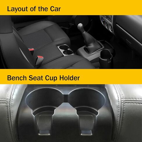 Car Cup Holder, Automotive Cup Holders, 89039574 Bench Seat Cup Holder Dual Cupholder Insert Drink Storage Fit for Colorado 2004‑2012 in Saudi Arabia