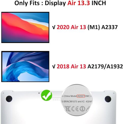 HXCASEAC Case Compatible with MacBook Air 13 inch Case 2020 2018 with Foldable Stand, Anti-Scratching Protective Hard Shell Cover for A2337, A2179, A1932 PU Leather, Cream in Kuwait