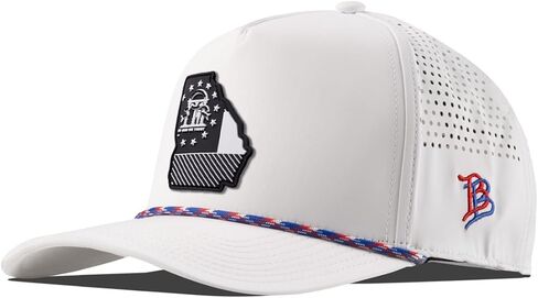 Branded Bills Georgia Vintage PVC Curved 5 Panel Rope, Snapback Closure, Lightweight, Comfortable Baseball Cap in Saudi Arabia