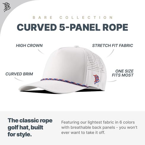 Branded Bills Georgia Vintage PVC Curved 5 Panel Rope, Snapback Closure, Lightweight, Comfortable Baseball Cap in Saudi Arabia