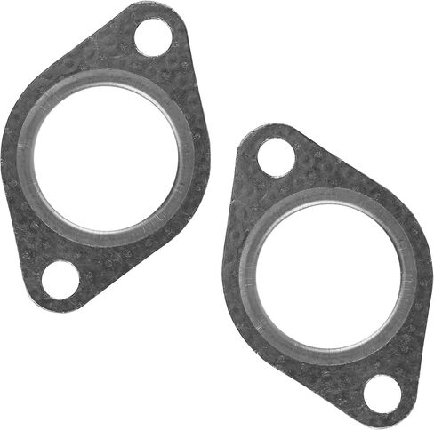 Caltric 2 Muffler Exhaust Pipe Gasket Seal compatible with Kawasaki Mule 3010 4X4 KAF620 2001-2008 in Saudi Arabia