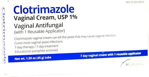 Clotrimazole Cream ، USP 1 ٪ ، 1.59 أوقية أنبوب مع أحد قضيب واحد قابل لإعادة الاستخدام ، العلاج لمدة 7 أيام in Kuwait
