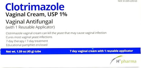 Clotrimazole Cream ، USP 1 ٪ ، 1.59 أوقية أنبوب مع أحد قضيب واحد قابل لإعادة الاستخدام ، العلاج لمدة 7 أيام in Kuwait