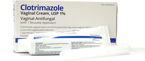 Clotrimazole Cream ، USP 1 ٪ ، 1.59 أوقية أنبوب مع أحد قضيب واحد قابل لإعادة الاستخدام ، العلاج لمدة 7 أيام in Kuwait