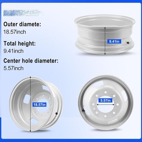 64108001 18.57 "استبدال عجلة الصلب لفورد F350 Super Duty 2005-2022 يحل محل#560-03615،6C341015NA in Saudi Arabia