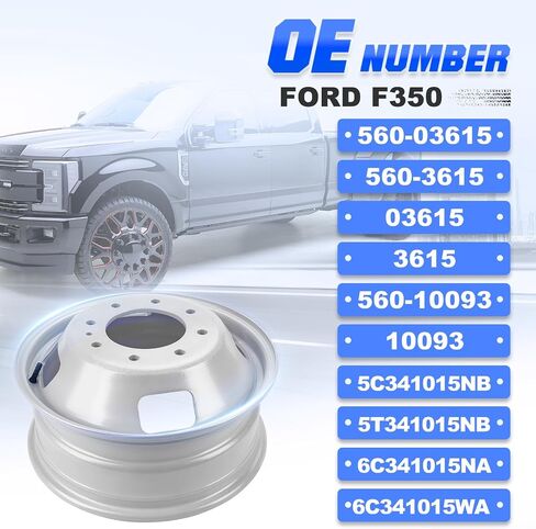 64108001 18.57 "استبدال عجلة الصلب لفورد F350 Super Duty 2005-2022 يحل محل#560-03615،6C341015NA in Saudi Arabia
