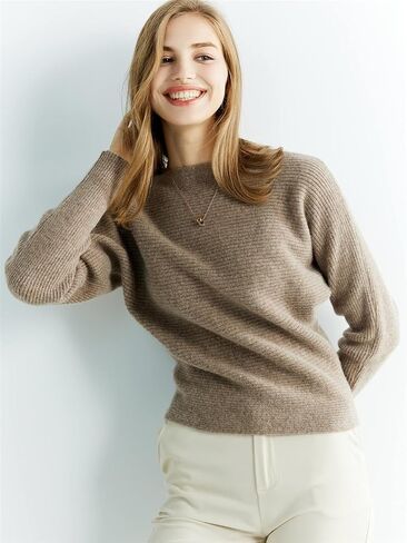 سترة Bollrllr النسائية المحبوكة 100 ٪ Merino Wool O Neck Dolman Sleeve Pullover Winter Autumn Sweater in Saudi Arabia