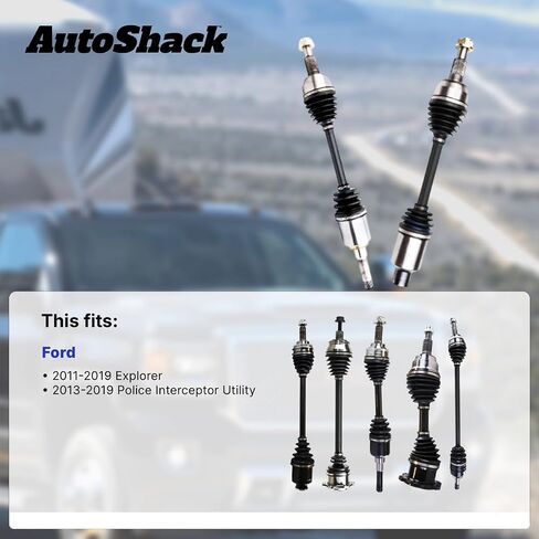 AutoShack Front Left CV Axle Shaft Assembly Replacement for 2011-2019 Ford Explorer AWD, FWD 2013-2019 Ford Police Interceptor Utility AWD Driver Side DSK1286 in Saudi Arabia