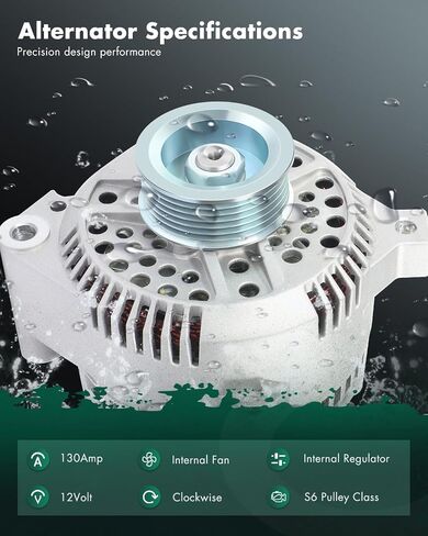 SCITOO High Output Alternator 130Amp Replacement New for Ford for Mustang 1994-2000,for Ford for Thunderbird 1994-1997,for Mercury for Cougar 1994-1997 7771 in Saudi Arabia