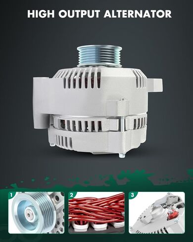 SCITOO High Output Alternator 130Amp Replacement New for Ford for Mustang 1994-2000,for Ford for Thunderbird 1994-1997,for Mercury for Cougar 1994-1997 7771 in Saudi Arabia
