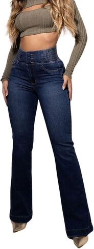 utcoco High Waisted Bootcut Jeans for Women 2025 Trendy Stretch Slim Fit Bell Bottom Flare Jeans for Women in Saudi Arabia
