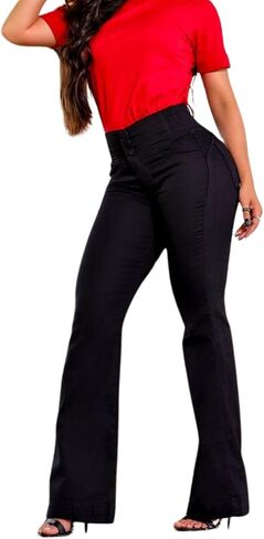 utcoco High Waisted Bootcut Jeans for Women 2025 Trendy Stretch Slim Fit Bell Bottom Flare Jeans for Women in Kuwait