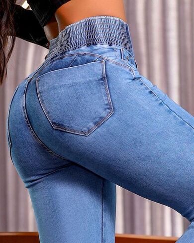 utcoco High Waisted Bootcut Jeans for Women 2025 Trendy Stretch Slim Fit Bell Bottom Flare Jeans for Women in Kuwait