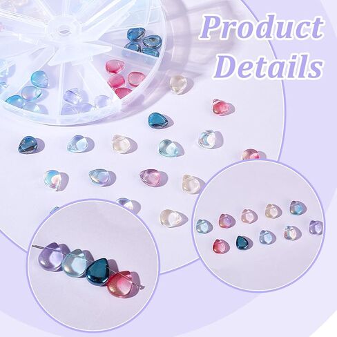 200Pcs Teardrop Glass Beads 9x6x5mm Transparent Water Drop Crystal Glass Beads Random Mixed Czech Glass Beads Mixed Color Beads Charm for DIY Jewelry Making Craft,Hole:1mm in Saudi Arabia