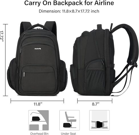 Hanke College Laptop Backpack Multi-Pocket, 18-Inch Large Travel Backpack for Men Women, Water Resistant College Bookbag for 15.6 Inch Laptop, Casual Daily Personal Item Size,Army Green in Kuwait